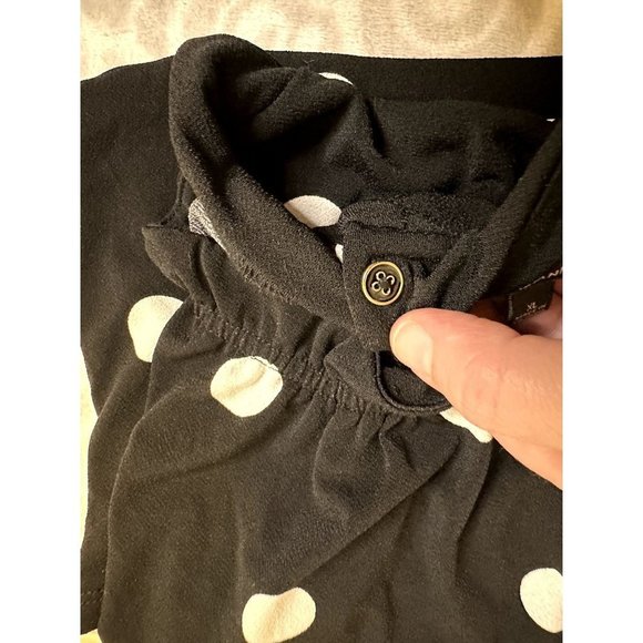 Adrianna Papell Black polka dot Stretch Ruffled Career Tank Shell, Size XL, EUC - Picture 12 of 12